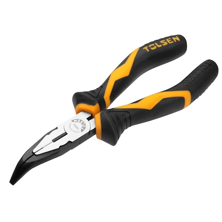 Tolsen Bent Nose Pliers 6 Industrial Cr-V, Black Finish 10023